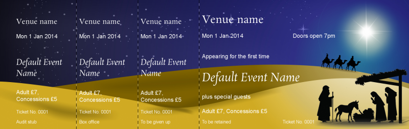 Design Nativity Play Event Tickets Template