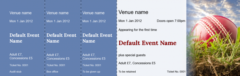 Design Cricket Event Tickets Template
