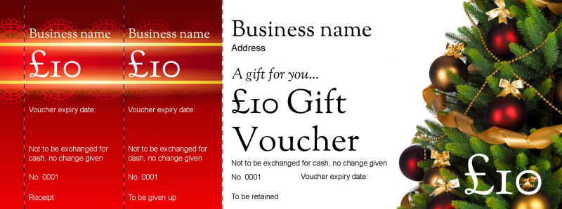 Design Xmas Tree Gift Vouchers Template