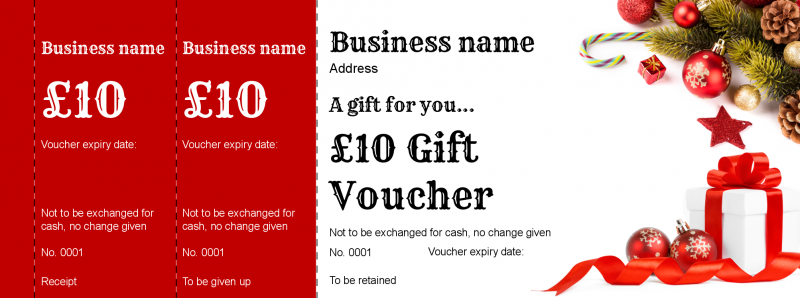 Design Christmas Present Gift Vouchers Template