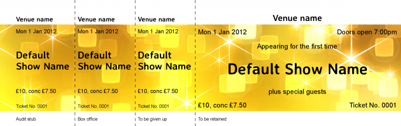 Design Sparkle Event Tickets Template