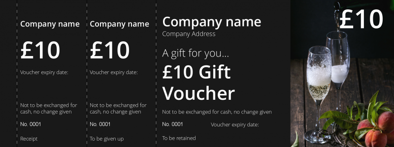 Design Champagne Gift Vouchers Template