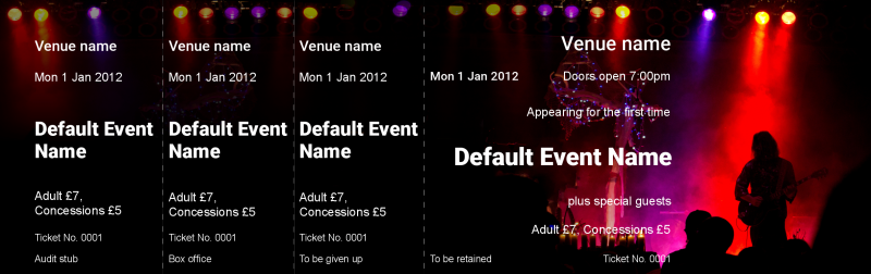 Design Live Band Event Tickets Template