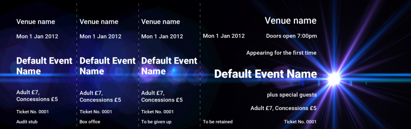 Design Spark Event Tickets Template