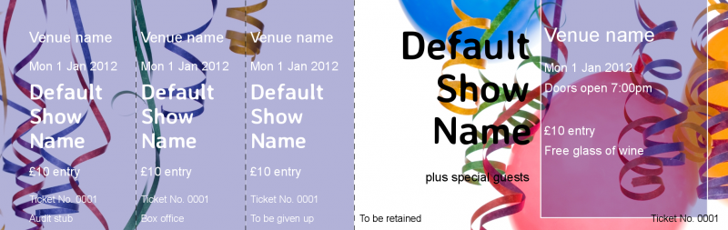Design Party Balloons Event Tickets Template