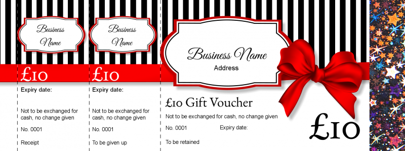 Design Chic Boutique Hologram Security Gift Vouchers Template