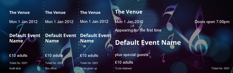 Design Live Music Event Tickets Template