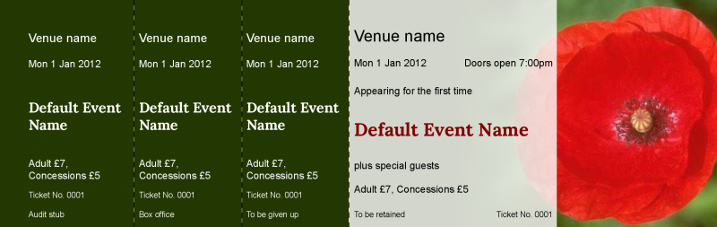 Design Remembrance Day Event Tickets Template