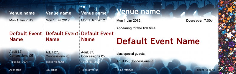 Design Gig Hologram Security Event Tickets Template