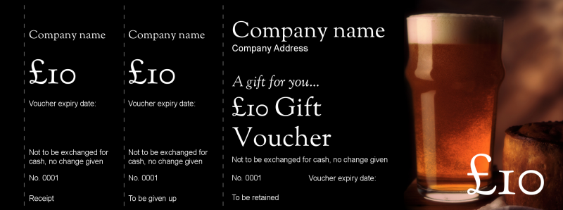 Design Pub Gift Vouchers Template