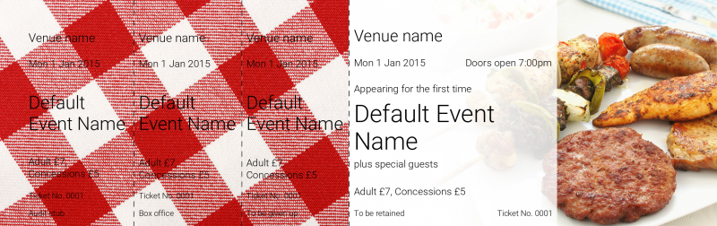 Design Barbeque Event Tickets Template