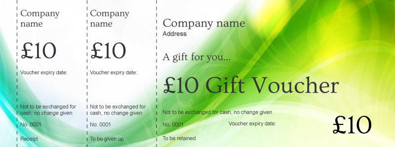 Design Swoosh Gift Vouchers Template