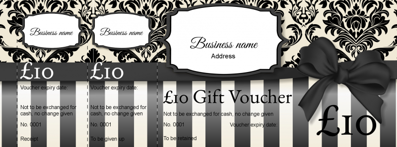 Design Victoriana Gift Vouchers Template