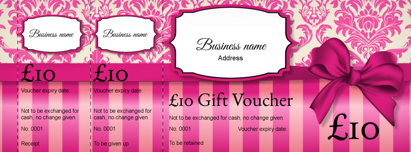 Design Kitsch Victoriana Gift Vouchers Template