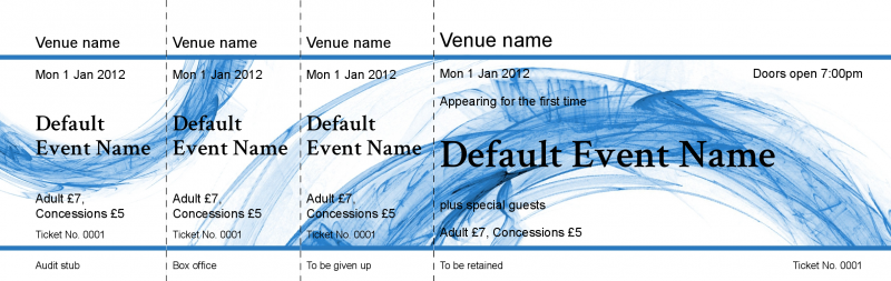 Design Artistic Swish Event Tickets Template