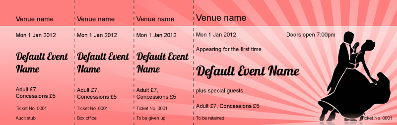 Design Ballroom Event Tickets Template