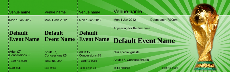 Design World Cup Event Tickets Template