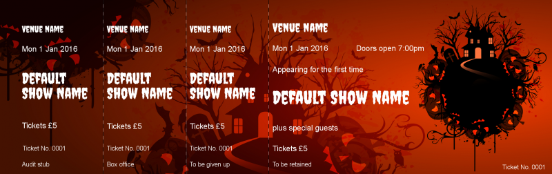 Design Pumpkin Party Event Tickets Template