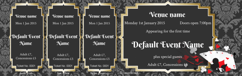 Design Casino Royale Event Tickets Template