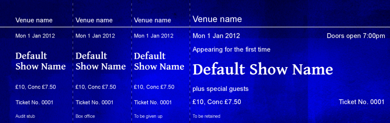 Design Artistic Colours Event Tickets Template