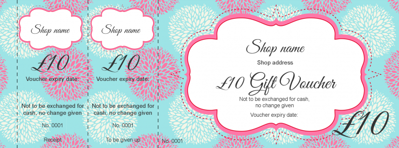 Design Patterned Gift Vouchers Template