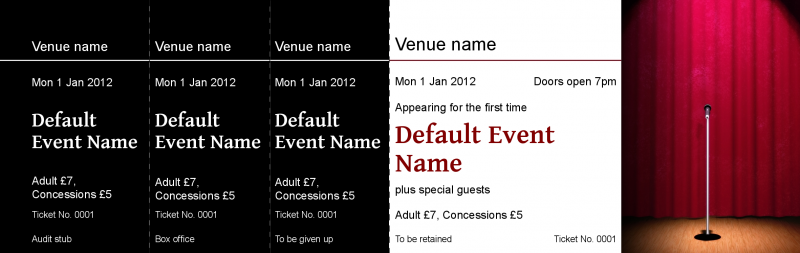 Design Performance Event Tickets Template
