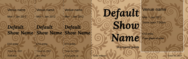 Design Decorative Wallpaper Event Tickets Template