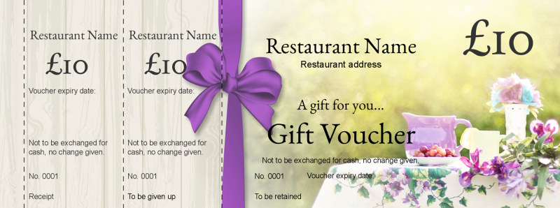 Design Garden Party Gift Vouchers Template