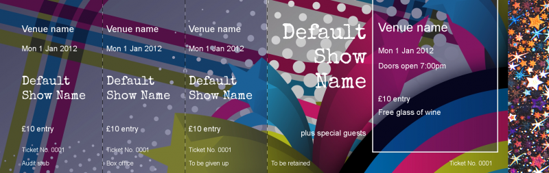 Design Retro Disco Hologram Security Event Tickets Template