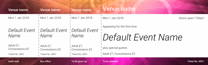 Design Abstract Event Tickets Template