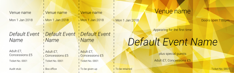 Design Shards Event Tickets Template
