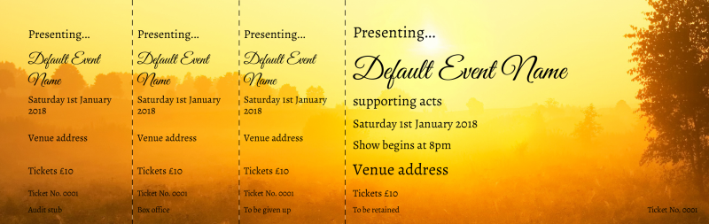 Design Summers Evening Event Tickets Template