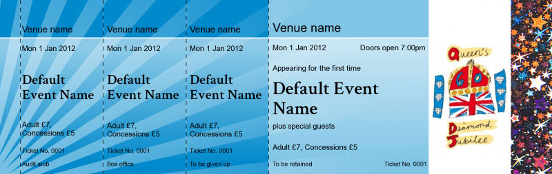 Design Jubilee Hologram Security Event Tickets Template