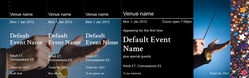 Design Conductor Hologram Security Event Tickets Template