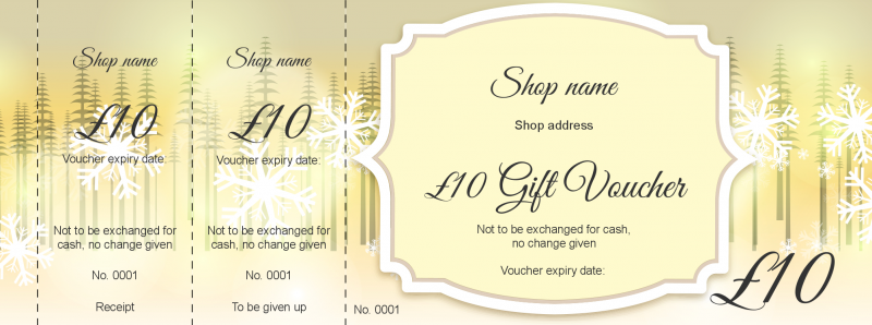 Design Winter Forest Gift Vouchers Template