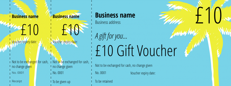 Design Tropical Paradise Gift Vouchers Template