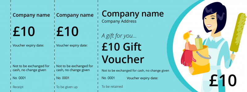 Design Cleaning Service Gift Vouchers Template