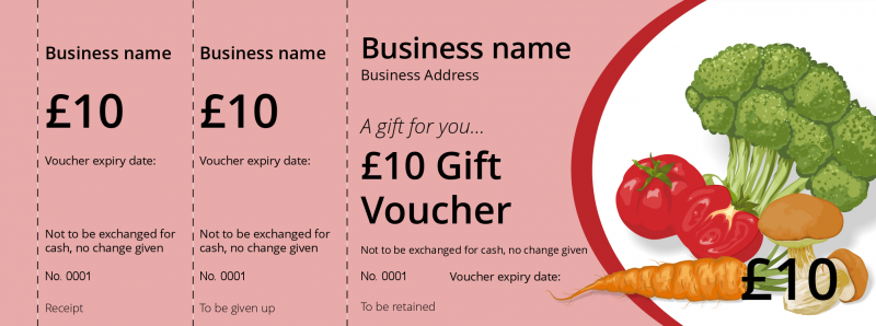 Design Farm Produce Gift Vouchers Template