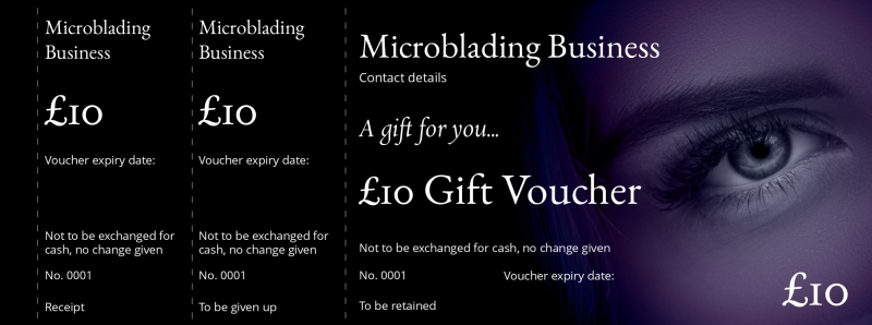 Design Microblading Gift Vouchers Template
