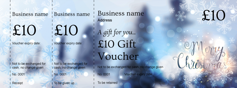 Design Christmas Wonderland Gift Vouchers Template