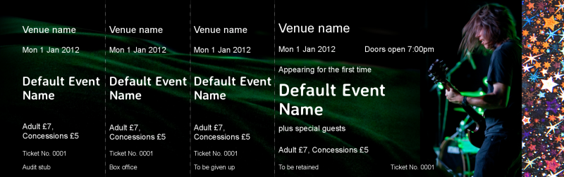 Design Band Hologram Security Event Tickets Template