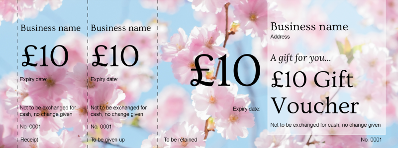 Design Blossom Gift Vouchers Template