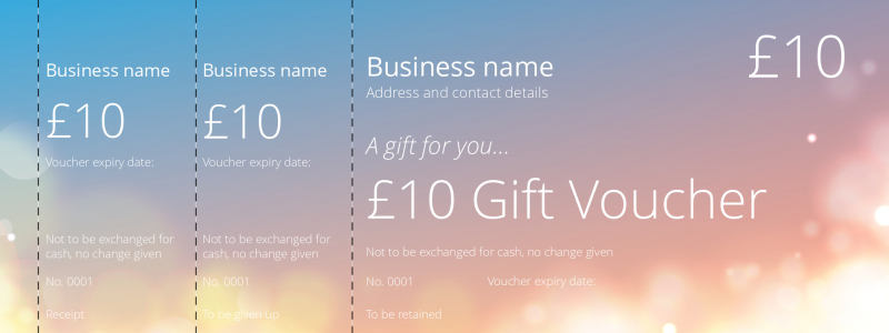 Design Sunset Gift Vouchers Template