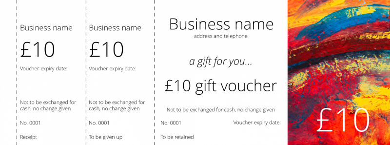 Design Art Gift Vouchers Template