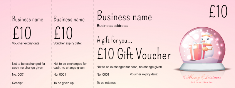 Design Snowglobe Gift Vouchers Template