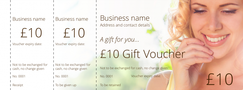 Design Golden Beauty Gift Vouchers Template