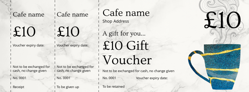 Design Kintsugi Gift Vouchers Template