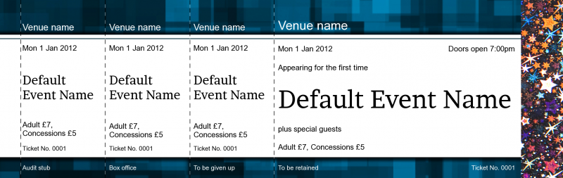 Design General Hologram Security Event Tickets Template