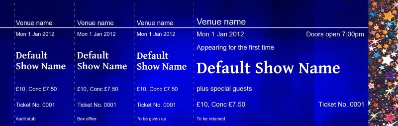 Design Artistic Colours Hologram Security Event Tickets Template