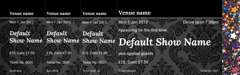 Design Formal Dinner Hologram Security Event Tickets Template